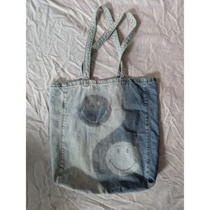 American Eagle Outfitters Denim Smiley Yin Yang Tote Bag